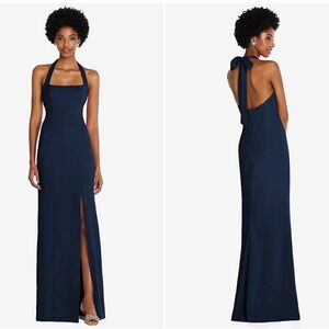 Thread‎ Midnight Crepe Halter Neck Maxi Dress Size L
